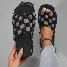 Sandals For Women Breathable Thick Sole Design Non Slip Everyday - màu đen - Xem 1