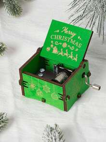 1 pieza Caja de música con cascabeles navideños, adorno de madera con campanas, decoración de Santa Claus viene a la ciudad, adecuado para Navidad, regalos festivos, decoración del hogar - Multicolor - Ver 38