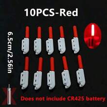 夜钓竿尖灯套装、夜钓指示灯、LED 荧光棒、智能变色咬钩报警器、CR425 浮漂锂电池（不可充电）、夜钓必备配件