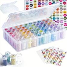 60 Bottle Diamond Painting Storage Box, Circular Diamond Painting Classification Label, Diamond Art Storage, Diamond Painting Tool Set, Jewelry Bead Storage, Suitable For Embroidery Accessories, Bead Diamond Painting Beads, Nail Art, Handicraft Supplies