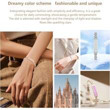 Smart Health Wristband For Women, Zinc Alloy Who Op Wristband - IP68 Health Fitness Tracker Screenless Smart Bracelet, Fitness Tracker Heart Rate Monitor Sleep Tracker Step Counter Calories Pedometer Activity Tracker Remote Camera Dress Health Wristband For Women Ladies With Free APP