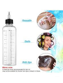 Chai đựng dầu dưỡng tóc 30/50/100/230ml có nắp đậy, dạng bóp, chai nhựa trong suốt, chai PET rỗng có vạch chia, chai đựng thuốc nhuộm tóc có vạch chia, tiện lợi để thoa lên chân tóc, hộp đựng mỹ phẩm có thể tái sử dụng với nắp vặn và vạch chia, thích hợp cho mực lỏng, sơn dầu, thủ công mỹ nghệ, chăm sóc tóc chuyên nghiệp, nhuộm và tạo kiểu tóc, vật dụng cần thiết khi đi du lịch. - Nhiều màu - Xem 9