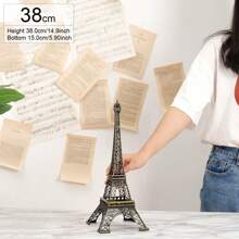 1pc Vintage Bronze Paris Eiffel Tower Model, High-Quality Zinc Alloy Material, Metal Crafts Home/Office Decor, Gift