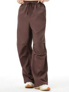 CAMEL CROWN Women's Outdoor Quick-Dry Paratrooper Pants, Straight Leg Jumpsuit Pants For Sports Running Hiking, Quick-Dry - French Brown - View 1