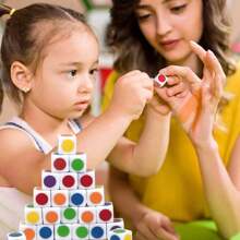 6/12pcs Colorful Acrylic Dice Set - Perfect For Group Games And Brain Teasers, Durable Material - Multicolor - View 2