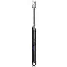 Encendedor Eléctrico Recargable USB, Encendedor De Vela Electrónico, Vela De Plasma sin Llama, Encendedores Largos, Manguera, Estufa De Gas, Pistola De Encendido, Arco Para Acampar, Encendedor De Plasma Sin Llama Para El Hogar Y Acampar Al Aire Libre Y Para Velas Y Estufas De Gas - Negro - Ver 2