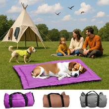 1 pieza Esterilla plegable para perros para exteriores, esterilla portátil para mascotas para acampar, viajar en coche, dormir en exteriores, esterilla compacta y portátil para mascotas