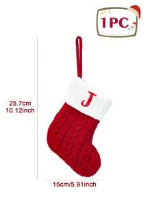 1 件，红色针织圣诞袜，圣诞节英文字母雪花吊袜，适用于圣诞派对装饰 2026 新年派对礼品用品，圣诞节婴儿房装饰，个性化首字母圣诞袜，家庭假日圣诞节居家房间装饰，圣诞树挂饰，平安夜惊喜礼物包圣诞服装，婴儿圣诞礼物，宝贝派对礼品 - 聖誕字母針織襪 - 查看 32