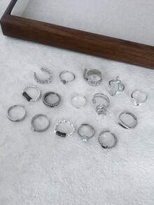 foxanry خاتم عتيق بسيط قطعة واحدة، مجوهرات للنساء، للارتداء اليومي، هدية ترويجية