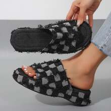 Sandals For Women Breathable Thick Sole Design Non Slip Everyday - màu đen - Xem 9