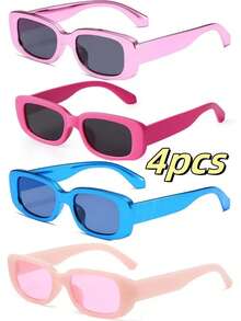 1 Pair, 7 Pairs, 4 Pairs, 20 Pairs, 18 Pairs Unisex Square Colorful Fashion Eyeglasses, Casual For Beach, Party, All Seasons - Multicolor - View 9