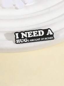 1pc I Need A Nap Cartoon Brooch Pin, Unisex Daily Accessories - Letter - View 8