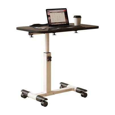 Bureau d'ordinateur réglable en hauteur avec roulettes, petit bureau, bureau debout mobile, table d'allaitement au-dessus du lit, table pour ordinateur portable assis-debout, table PC pour le salon, 60x40x69-90cm