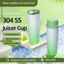 650ml Large Capacity Wireless Portable Electric Juicer, Hot And Cold Multi-Function, 20-Blade Powerful Ice Crusher, USB Rechargeable Double Cup, Long Term Heat Preservation - Multicolor - View 2