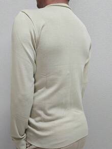 Men's Cold Weather Blouse | Men's Knitted Sweater | Winter Knitted Wool Pullover Long Sleeve V-Neck - Pasir - View 8