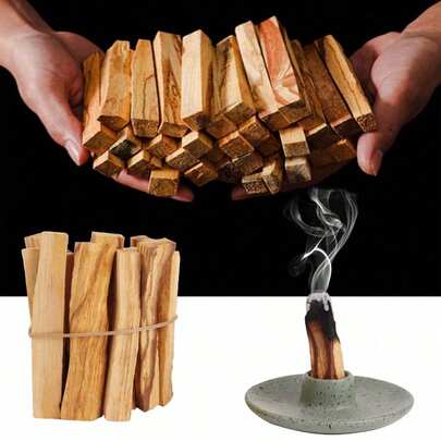3/5/10pcs Natural Incense Sticks - Peruvian Wild Palo Santo, Stress Relief Ritual, Spiritual Relaxation | Home Air Purification, Space & Aura Cleansing, Natural Aromatherapy, Room Decor