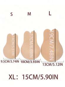2 件可重复使用兔耳乳贴提拉硅胶隐形粘性胸垫适用于运动俯卧撑平板支撑锻炼 - 彩色 - 查看 2