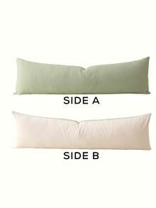 1 件华夫格子床枕套床上用品纯色靠垫套柔软长枕头适合夏季沙发抱枕