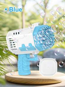 Kids Handheld Gatling Bubble Gun Toy Gift, Outdoor Party Bubble Blower Electric One-Button Bubble Maker Prop, Holiday Gift (No Battery, No Bubble Liquid)