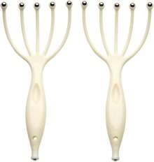 Scalp Massager Hand Held Portable Head Massager For Female SPA Relaxation & Stress Reduction For Home, Office And Travel Use Wet And Dry - 白色 白色 - 查看 8