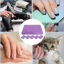 50/20/10 件黑色高密度泡沫块，粒度为 180/100，迷你方形化妆海绵缓冲器，用于美甲造型、抛光和平滑，适合家庭和美容院使用