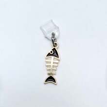 2件装-创意鱼骨手机防尘塞-优雅悬挂式手机防尘塞装饰挂件-精致实用