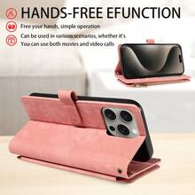 eaacaa 1 pieza Funda de cartera con tapa vintage con múltiples ranuras para tarjetas, correa de muñeca, protección antichoque y antirrobo para iPhone 17 Pro Max/17 Pro/AIR/17/17e/16 Pro Max/15/14/13/12/11, Serie A16 - Rosa - Ver 9