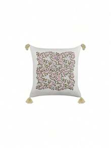 Beliani 裝飾靠墊 花卉圖案 棉質 多彩 帶流蘇 45 x 45 厘米 兩件套 CARISSA - 均碼 - 查看 3
