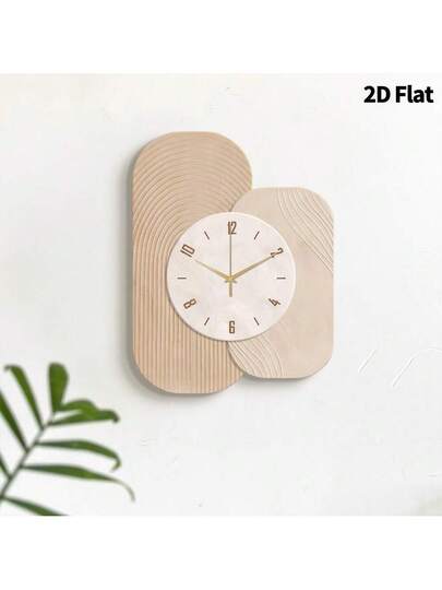 2D Flat 1pc Verlichting Luxe Moderne Creativity Wand Clock, Ultra Quiet Quartz Movement, No Ticking Sound, ation Painting Klok Living Room, Bedroom Office, able Watch, Unique Personalized, Clear Reading Time, In Bedroom, Studio, Ho Study, Kitchen Cafe, Perfect Family Friends Home Room view 10