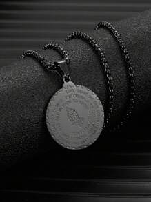 1 Pieza Collar De Oración De Serenidad Para Hombres Con Colgante De Moneda De Oración De Manos Orando Para Mujeres Del Versículo De La Biblia De La Oración Del Señor Regalo De Joyería De Coraje Y Sabiduría Para Niños Acero Inoxidable 24 Pulgadas