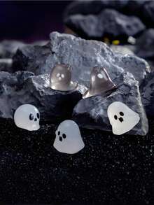 1/5/10/20/50/100Pcs Luminous Mini Resin Ghost Statue Soul Skull Collection Bonsai Statue For Room DIY Crafts Miniature Garden Decoration