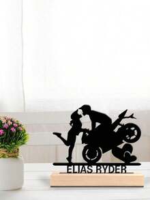Romantic Custom Metal Art, Custom Couples Motor Metal Ornaments, Perfect Gift For Motorcycle Enthusiasts, Professional Rider, Room Stuff, Personalized Couples Gifts - Christmas Gifts,Valentine's Day Gift,Personalized Gift Home Decor And Accessories Halloween Decorations Christmas Gifts,Christmas Gift Supplies