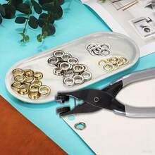雞眼扣工具組 3/8英吋 10mm 雞眼扣套組 雞眼扣工具 適用於防水布、布料、橫幅、帆布、皮革、帳篷、乙烯基，打孔壓扣用 - 10mm - 查看 5