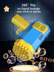 40-Hole Gatling Bubble Blower Toy For Kids, Summer Pool Party Water Bubble Maker Toy Gift (Batteries & Bubble Solution Not Included)