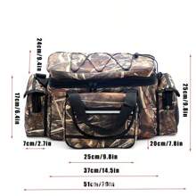 1pc Large Fishing Tackle Bag, Waterproof Multi-Functional Fishing Bag Suitable For Saltwater Or Freshwater Outdoor Shoulder Bag