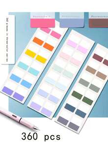 240/120/60 片索引标签贴纸、便签、办公文具、标签纸、返校、学校用品纸质粘合剂、学生学校用品、便签纸、办公桌、办公桌、 - 彩色 - 查看 4