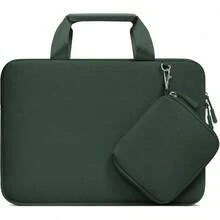 MOSISO 13-13.3 Pulgadas Funda para Laptop Compatible con MacBook Pro 14 M5 M4 M3 M2 M1,Neopreno Maletín con Bolsa Pequeño Desmontable, Rosa - Verde esmeralda - Ver 8