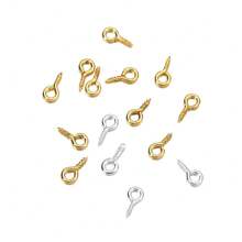 200pcs/Lot Small Tiny Mini Eye Pins Eyepins Hooks Eyelets Screw Threaded Clasps Hook For DIY Jewelry Making Findings Accessories