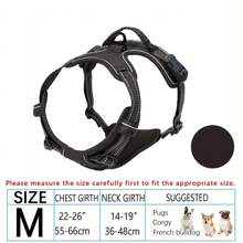 Arnés para perros, arnés para mascotas sin tirón con 2 clips para correa, chaleco acolchado suave ajustable para perros, chaleco reflectante Oxford sin ahogo con asa de control fácil para perros grandes - El chaleco y la cuerda no son un conjunto y deben comprarse por separado