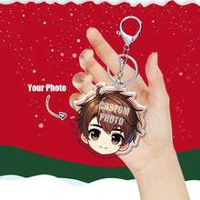 1 pieza/3 piezas Llavero acrílico personalizado con foto de dibujos animados, impresión a doble cara, adecuado para varias ocasiones como regalo de Navidad, decorar mochila, recuerdo de mascota, foto de paisaje, llaveros y accesorios personalizados, fácil y cómodo, colorido, lindo, adorable, divertido, kawaii, estilo Y2K, elegante, unisex, casual, personalizado, único, regalo ideal para él, regalo ideal para ella, ella, novio, novia, familia, amigos - Multicolor - Ver 2