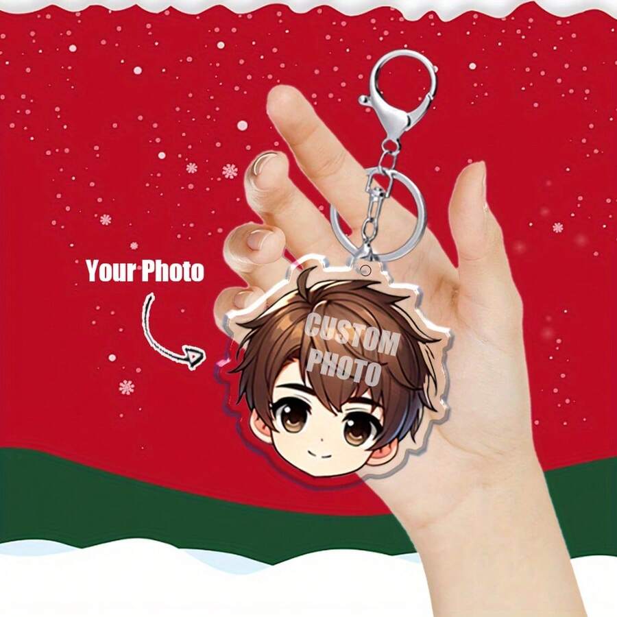 1 pieza/3 piezas Llavero acrílico personalizado con foto de dibujos animados, impresión a doble cara, adecuado para varias ocasiones como regalo de Navidad, decorar mochila, recuerdo de mascota, foto de paisaje, llaveros y accesorios personalizados, fácil y cómodo, colorido, lindo, adorable, divertido, kawaii, estilo Y2K, elegante, unisex, casual, personalizado, único, regalo ideal para él, regalo ideal para ella, ella, novio, novia, familia, amigos