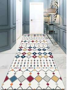 In der Türkei hergestellt - Waschbarer Läufer Teppich - Rutschfester Rollteppich - 80x120 cm, 80x150, 80x200, 80x300, 100x200, 100x160, 100x300, 120x180, 140x190 cm - Zuschneidbare Flurteppiche - Cremiges Weiß - Übersicht 1