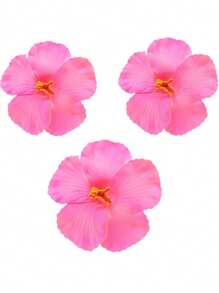 1/3支芙蓉花仿真花，夏威夷派对夏季DIY装饰，草裙舞会发饰 - 彩色 - 查看 13