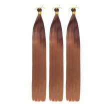 3pcs Bone Gradient Straight Synthetic Crochet Braiding Hair Bulk 28inch Pre Stretched Braiding Hair Extensions Crochet BoxBraids Hair 613 Brown Blonde - Multicolor - View 18