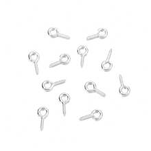 200pcs/Lot Small Tiny Mini Eye Pins Eyepins Hooks Eyelets Screw Threaded Clasps Hook For DIY Jewelry Making Findings Accessories