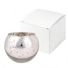 Silver Wishing Candle Holder, Mercury Glass Candle Holder For Centerpiece, Suitable For Tea Party, Wedding Table Decoration, Bridal Shower, Baby Shower, Birthday Party