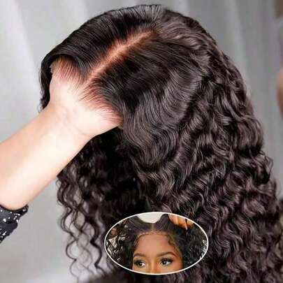 LOOKEYEME 200 Density Glueless Wigs Human Hair Pre Plucked Pre Cut 14-36 Inch Loose Deep Wave Wig 6x4 Glueless Wigs For Women Brazilian Loose Wave 13x4 13x6 Lace Front Wigs Human Hair No Glue Wig Natural Hairline Summer Beanch Hair Remy Hair