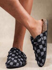 男士穆勒鞋，新款复古休闲乐福鞋，闭趾平底穆勒鞋，配有可调节搭扣，有秋冬款加绒版和非加绒款四季皆宜版可选。