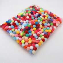 300pcs Classic Colorful Pom Poms (1cm) - Assorted, Suitable For Crafts, DIY Decoration, Projects And Party Supplies, Daily DIY Crafts, Gift Decoration And Creative Decoration - Multicolor - View 12