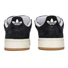 Adidas CAMPUS 00 年代运动鞋休闲鞋运动健身常规版型皮革鞋面亲肤毛圈织物衬里易于清洁舒适系带日常通勤旅行街头核心黑色 HQ8708 - 黑白 - 查看 5
